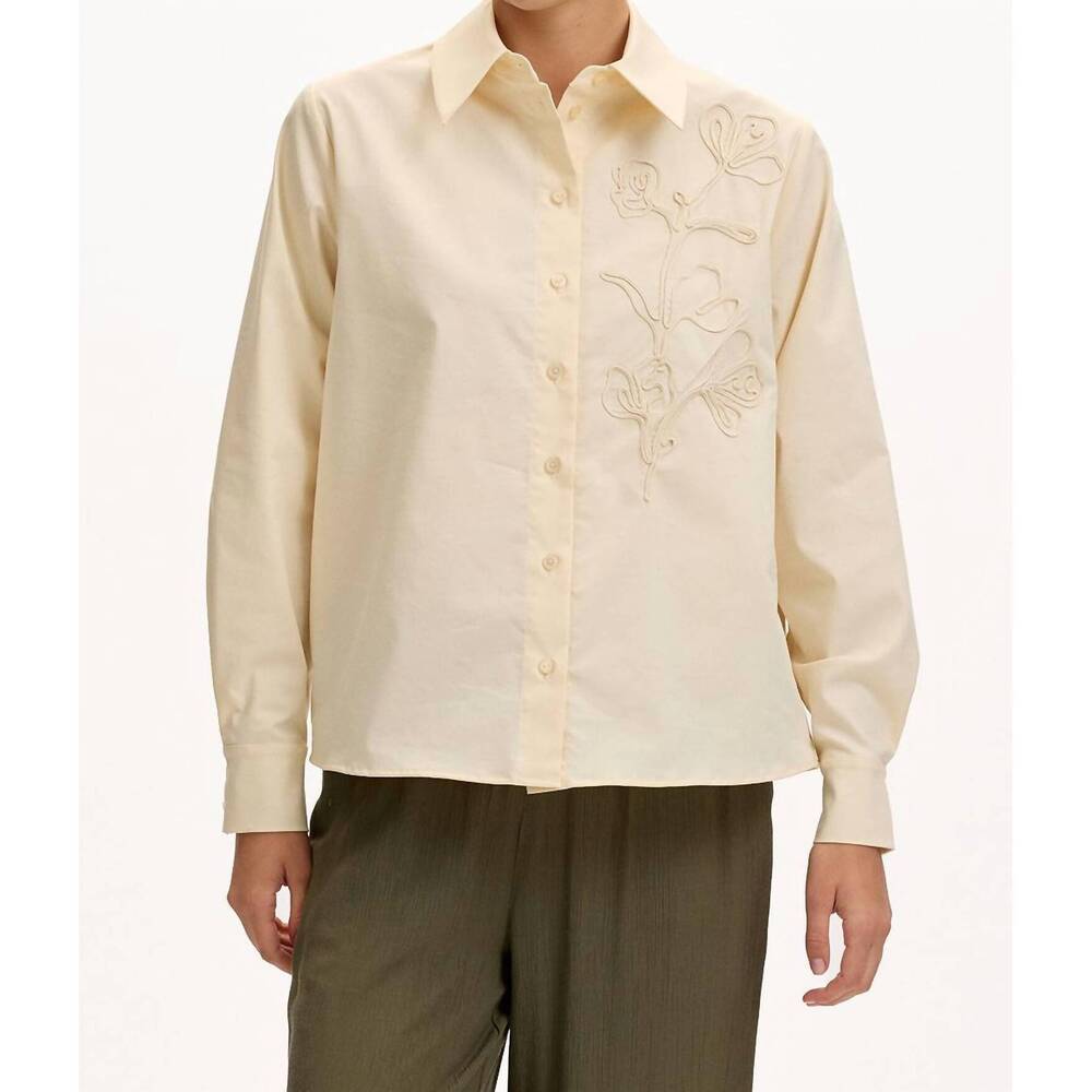NEW EXQUISE kierra shirt top in cream